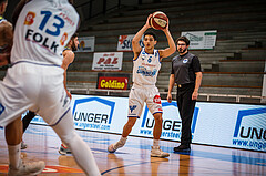 Basketball, bet-at-home Basketball Superliga 2020/21, Grunddurchgang 14. Runde, Oberwart Gunners, Gmunden Swans, Magdy Abou-Ahmed (6)