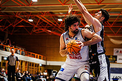Basketball, win2day Basketball Superliga 2024/25, Grunddurchgang Runde 18, BBC Nord Dragonz, Gmunden Swans, Sead Hadzifejzovic (32)