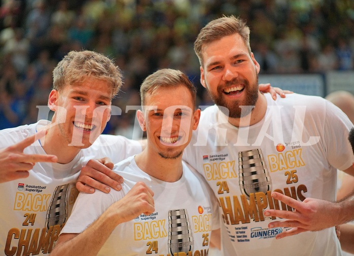 Basketball, Basketball Superliga 2024/25, Playoffs, Finale Spiel 1, Oberwart Gunners vs. BBC Nord Dragonz