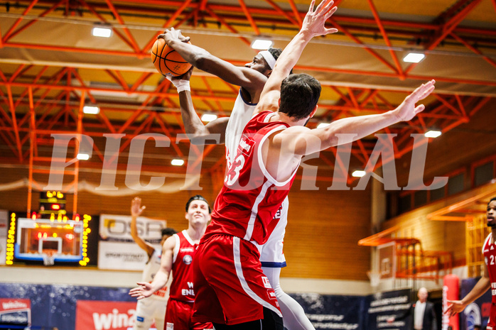 Basketball, win2day Basketball Superliga 2024/25, Grunddurchgang Runde 21, BBC Nord Dragonz, BC Vienna, Peter Turay (12)