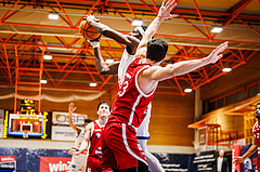 Basketball, win2day Basketball Superliga 2024/25, Grunddurchgang Runde 21, BBC Nord Dragonz, BC Vienna, Peter Turay (12)