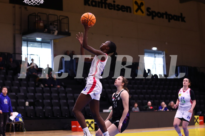02.03.2025, Graz, Raiffeisen Sportpark, Basketball Damen Superliga 2024/25, Grunddurchgang, 14.Runde, UBSC-DBBC Graz - Vienna United,  