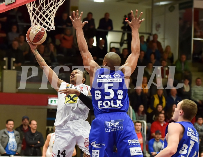 Basketball ABL 2015/16 Grunddurchgang 25. Runde WBC Wels vs Gunners Oberwart