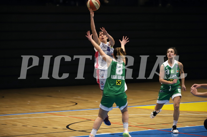 12.02.2022, Basketball Damen Superliga 2021/22, Grunddurchgang 8.Runde,  
UBSC-DBBC Graz vs. UBI Graz. 