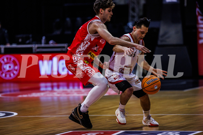 Basketball, Win2Day Superliga 2024/25, Grunddurchgang 13.Runde, BC Vienna, Traiskirchen Lions, Aleksej Kostic (6), Mustafa Hassan Zadeh (5)
