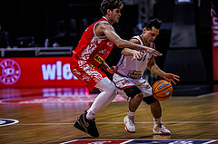 Basketball, Win2Day Superliga 2024/25, Grunddurchgang 13.Runde, BC Vienna, Traiskirchen Lions, Aleksej Kostic (6), Mustafa Hassan Zadeh (5)