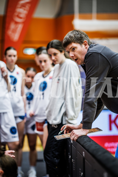 Basketball, Win2Day Basketball Damen Superliga 2023/24, Grunddurchgang 12.Runde, Vienna Timberwolves, Vienna United, Hubert Schmidt (Coach)