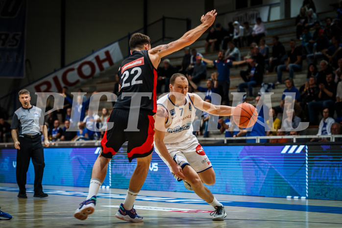 Basketball, bet-at-home Basketball Superliga 2021/22, Grunddurchgang Runde 4, Oberwart Gunners, BC GGMT Vienna, Sebastian Käferle (7)