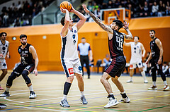 Basketball, Basketball Zweite Liga 2024/25, Grunddurchgang 6.Runde, Vienna Timberwolves, Mistelbach Mustangs, Philipp D'Angelo (9), Zdenek Nehyba (42)