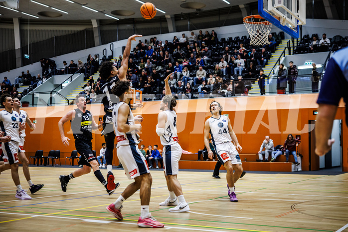 Basketball, Basketball Zweite Liga 2024/25, Grunddurchgang 11.Runde, Vienna Timberwolves, Mattersburg Rocks, Yann Grandperret (11)