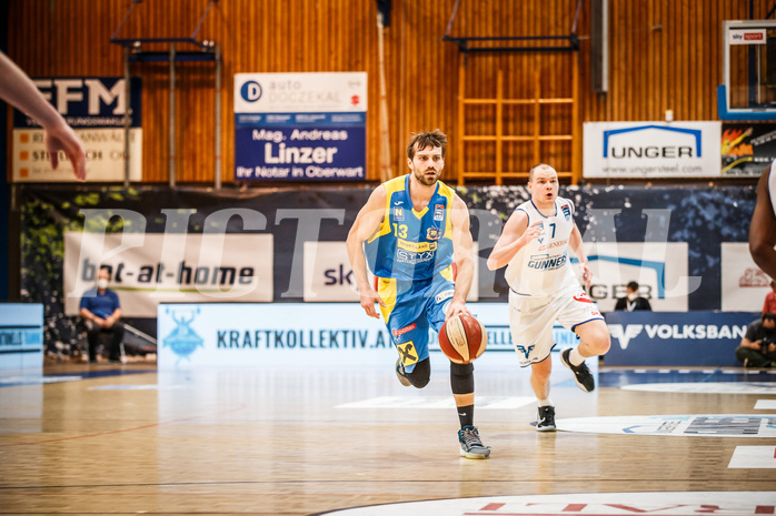 Basketball, bet-at-home Basketball Superliga 2020/21, Viertelfinale Spiel 1, Oberwart Gunners, SKN St. Pölten, Lukas Böck (13)