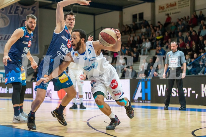 Basketball, ABL 2017/18, Grunddurchgang 15.Runde, Oberwart Gunners, Kapfenberg Bulls, Louis Dabney Jr. (5)