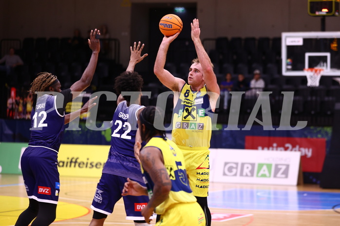 27.09.2024, Graz, Raiffeisen Sportpark Graz, Basketball Superliga 2024/25, Grunddurchgang, Runde 1, UBSC Raiffeisen Graz - COLDAMARIS BBC Nord Dragonz