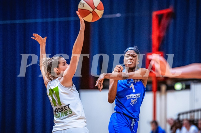 Basketball Basketball Damen Superliga 2021/22, Damen CUP Semifinale Basket Flames vs. Vienna D.C. Timberwolves
