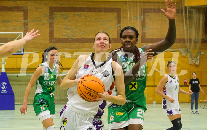 Basketball Damen Superliga 2023/24, Grunddurchgang 13.Runde Vienna United vs. UBI Graz