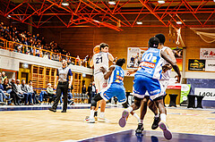 Basketball, win2day Basketball Superliga 2023/224, Grunddurchgang Runde 16, BBC Nord Dragonz, Oberwart Gunners, Lukas Knor (21)