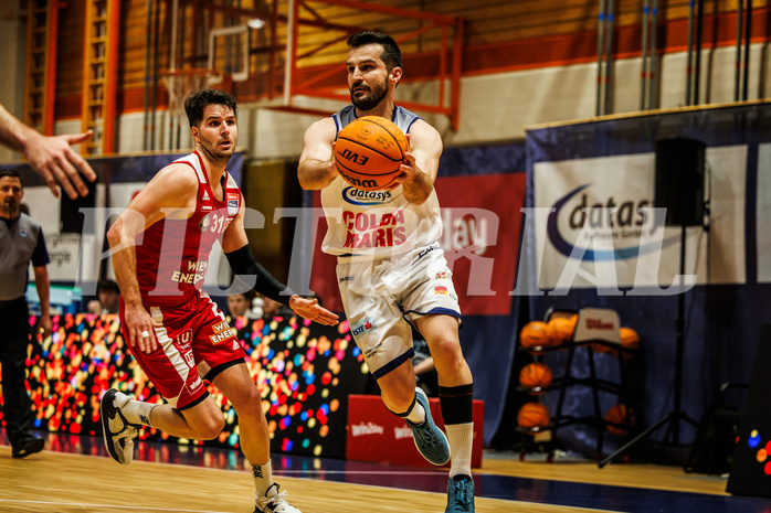 Basketball, win2day Basketball Superliga 2023/224, Grunddurchgang Runde 22, BBC Nord Dragonz, BC Vienna, Petar Cosic (3)
