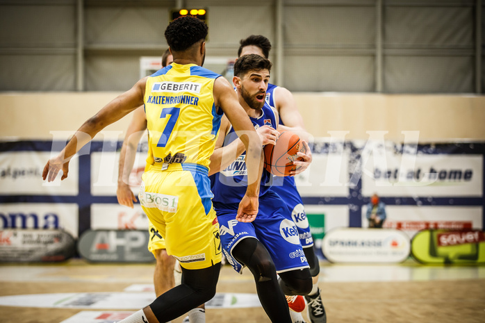 Basketball, bet-at-home Basketball Superliga 2021/22, Platzierungsrunde 9.Runde, SKN St. Pölten Basketball, Oberwart Gunners, Ioannis Chatzinikolas (11)