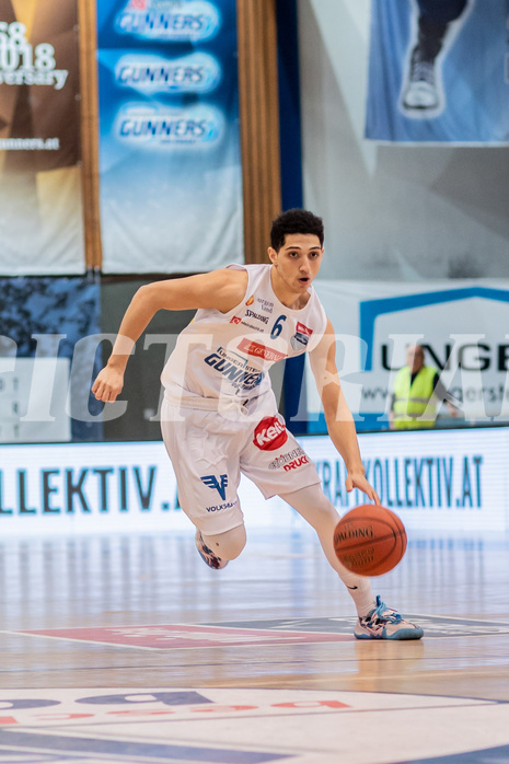 Basketball, Basketball Superliga 2022/23, Grunddurchgang Runde 21 , Oberwart Gunners, Kapfenberg Bulls, Magdy Aboud-Ahmed(6)