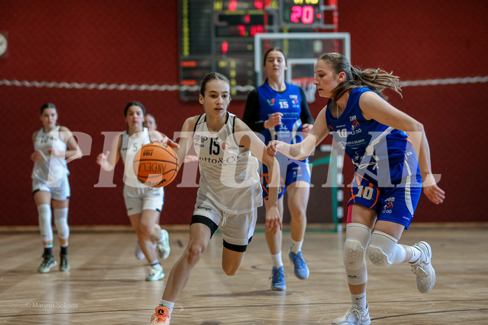 27.04.2025 Österreichischer Basketballverband 2024/25, SLWU16 VF Basket Flames UNION vs. DBB  Basketgirls Wels
