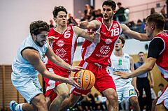 Basketball, Basketball Zweite Liga 2024/25, Grunddurchgang 1.Runde, Deutsch Wagram Alligators, Upper Austrian Ballers, Ognjen Drljaca (6), Luis Streitberger (6), Luka Kujundzic (18)