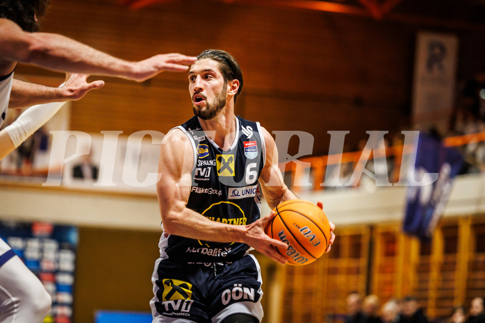 Basketball, win2day Basketball Superliga 2024/25, Grunddurchgang Runde 18, BBC Nord Dragonz, Gmunden Swans, Daniel Friedrich (6)