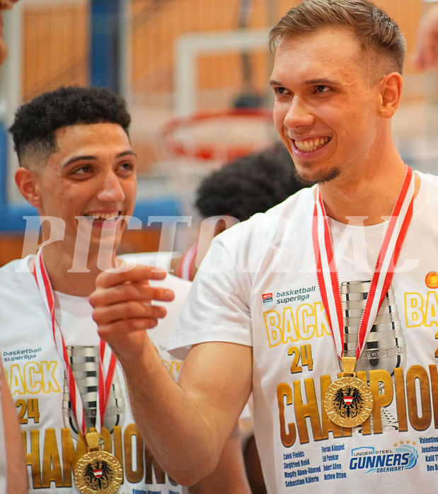 Basketball, Basketball Superliga 2024/25, Playoffs, Finale Spiel 1, Oberwart Gunners vs. BBC Nord Dragonz