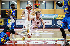 Basketball, Admiral Basketball Superliga 2019/20, Grunddurchgang 9.Runde, Traiskirchen Lions, SKN St. Pölten, Paul Isbetcherian (9)