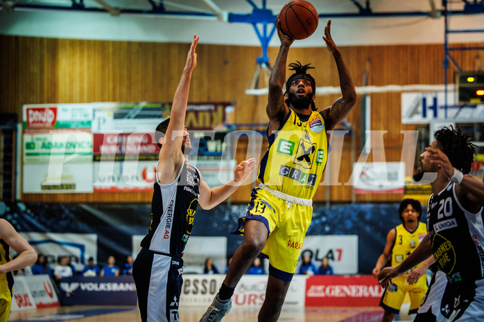 Basketball, Basketball Austria Cup 2022/23, Herren Finale, Gmunden Swans, UBSC Graz, Issac James Vann Jr (13)