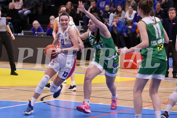 12.03.2023, Graz, Raiffeisen Sportpark, Basketball Damen Superliga 2022/23, Semifinale Spiel 2, UBSC-DBBC Graz vs. UBI Holding Graz,  