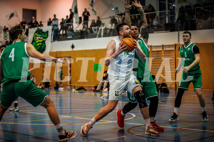 Basketball, Basketball Zweite Liga 2024/25, Grunddurchgang 16.Runde, UDW Alligators, KOS Celovec, Matej Drgon (12)