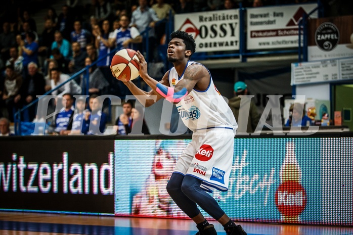 Basketball, ABL 2018/19, Playoff HF Spiel 1, Oberwart Gunners, Gmunden Swans, Dwane Miner (6)