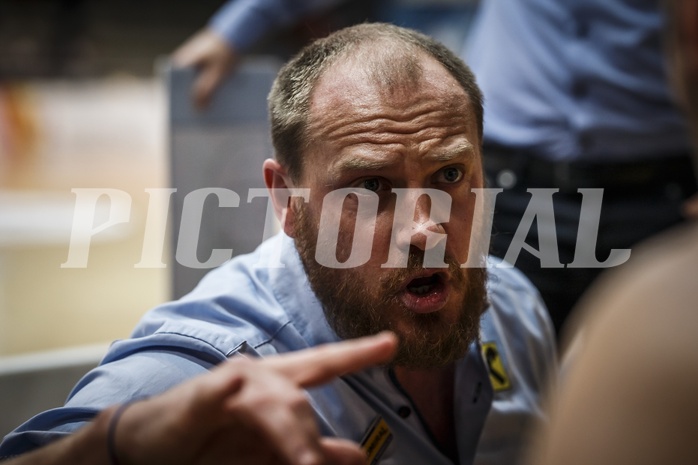 Basketball, ABL 2018/19, Playoff HF Spiel 2, Oberwart Gunners, Gmunden Swans, Bernd Wimmer (Head Coach)