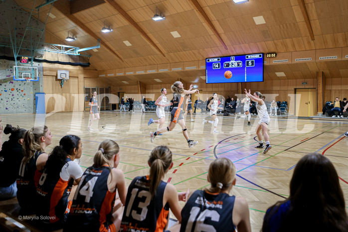 22.02.2025 Österreichischer Basketballverband 2024/25, SLWU19 Basket Flames UNION vs Basket Duchess