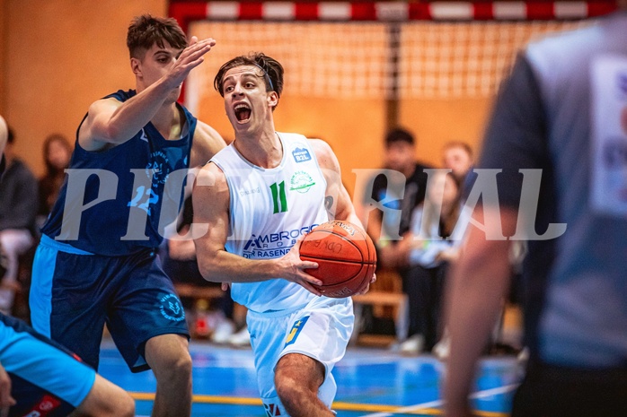 Basketball, Austria Cup 2022/23, Achtelfinale, Union Deutsch Wagram Alligators, Vienna D.C. Timberwolves, Jakob Lohr (12), Simon Marek (11)