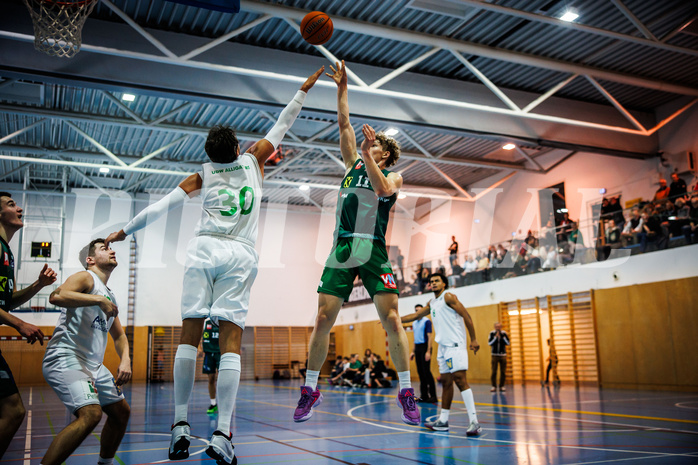 Basketball, Basketball Zweite Liga 2024/25, Grunddurchgang 7.Runde, UDW Alligators, Dornbirn Lions, Marko Kolaric (30), Laurynas Vitosis (11)