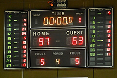 Basketball, Superliga 2023/24, Grunddurchgang 22. Runde, Flyers Wels vs. Vienna Timberwolves,