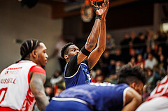 Basketball, win2day Basketball Superliga 2024/25, Grunddurchgang 20.Runde, Traiskirchen Lions, BBC Nord Dragonz, Peter Turay (12)