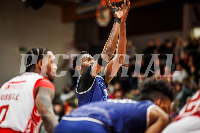 Basketball, win2day Basketball Superliga 2024/25, Grunddurchgang 20.Runde, Traiskirchen Lions, BBC Nord Dragonz, Peter Turay (12)