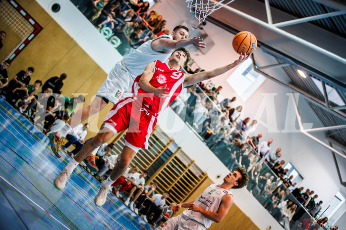 Basketball, Basketball Zweite Liga 2024/25, Grunddurchgang 1.Runde, Deutsch Wagram Alligators, Upper Austrian Ballers, Matej Drgon (18), Dominik Schachinger (9)