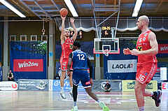 Basketball Superliga 2024/25, Playoff, Viertelfinale Spiel 1, Flyers Wels vs BBC Nord Dragonz,
