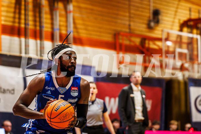 Basketball, win2day Basketball Superliga 2024/25, Grunddurchgang Runde 9, BBC Nord Dragonz, Oberwart Gunners, Siegfried Reid (5)