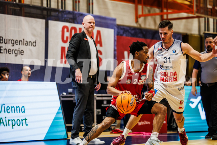 Basketball, win2day Basketball Superliga 2024/25, Grunddurchgang Runde 21, BBC Nord Dragonz, BC Vienna, Zac Owens (2)