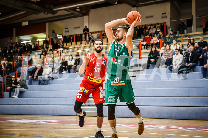 Basketball, bet-at-home Basketball Superliga 2021/22, Grunddurchgang 5.Runde, Traiskirchen Lions, Kapfenberg Bulls, Milos Grubor (9)