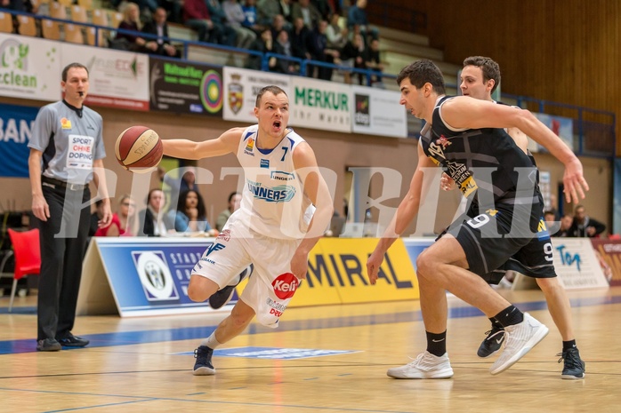 Basketball, ABL 2017/18, Grunddurchgang 23.Runde, Oberwart Gunners, Traiskirchen Lions, Sebastian Käferle (7)
