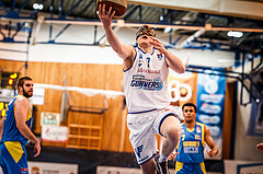 Basketball, bet-at-home Basketball Superliga 2020/21, Grunddurchgang, 6. Runde, Oberwart Gunners, SKN St. Pölten Basketball, Sebastian Käferle (7)