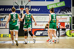 Basketball, Win2Day Basketball Damen Superliga 2023/24, Playoff, Finale Spiel 3, SKN St. Pölten, UBI Graz, Johanna Maresch (9), Simone Sill (15), Camilla Neumann (11)