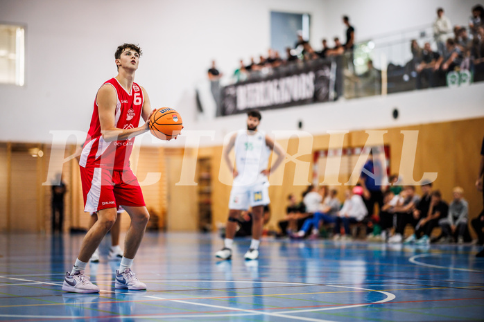 Basketball, Basketball Zweite Liga 2024/25, Grunddurchgang 1.Runde, Deutsch Wagram Alligators, Upper Austrian Ballers, Luis Streitberger (6)