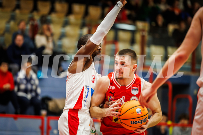 Basketball, win2day Basketball Superliga 2024/25, Grunddurchgang 8.Runde, SKN St. Pölten, Flyers Wels, Gavrilo Tepic (4)