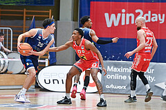 Basketball Superliga 2024/25, Playoff, Viertelfinale Spiel 1, Flyers Wels vs BBC Nord Dragonz,
